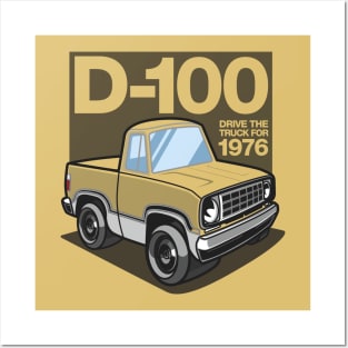 D100 - 1976 White Base (Yellow) Posters and Art